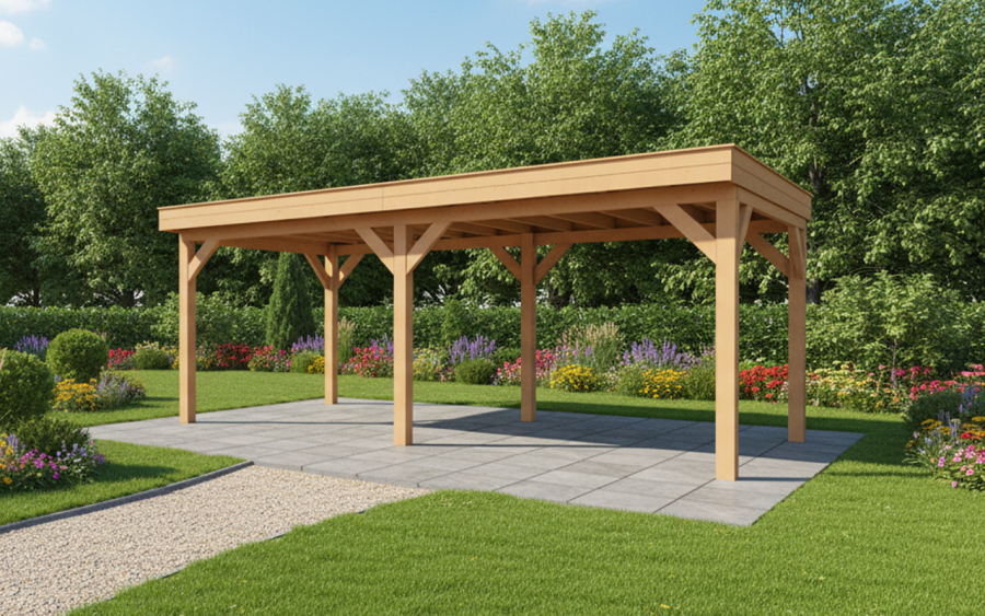 YARD Outdoor SUBLIME overkapping plat dak 600x300 cm Douglas blank