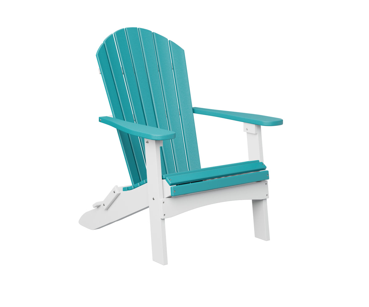 Berlin Gardens Adirondack stoel in Horizonblauw met Sneeuwwit – frisse en verfijnde outdoor stoel voor elke tuin.