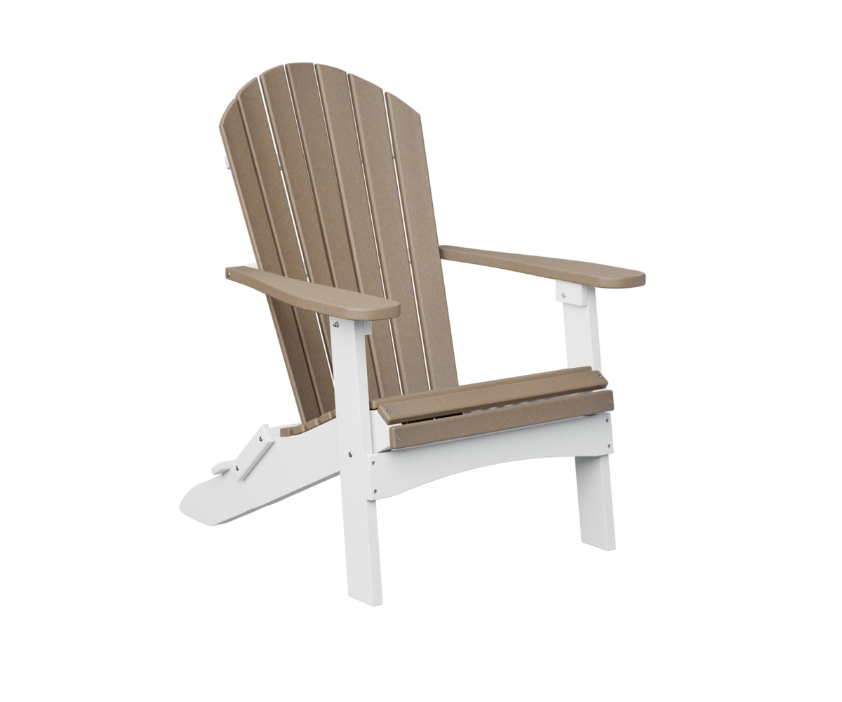 Berlin Gardens Adirondack stoel in Espresso & Crèmewit – luxe onderhoudsvrije tuinstoel met warme houttinten.