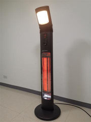 Apollo infrarood terrasverwarmer met geïntegreerd LED-licht – elegante buitenverlichting en verwarming in één