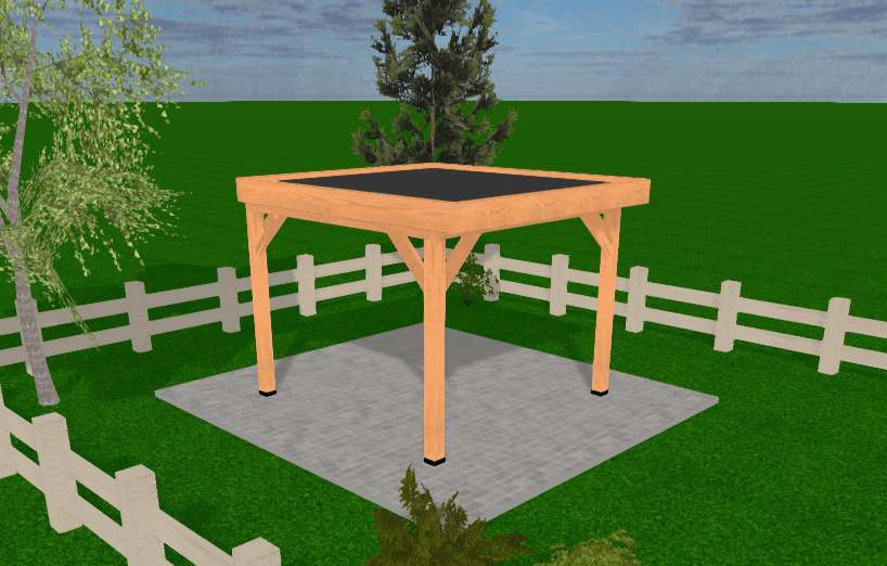 Douglas houten overkapping plat dak Sublime YARD Outdoor 300x300 - Chique Buiten Leven - YARD Outdoor vrijstaande Douglas overkapping