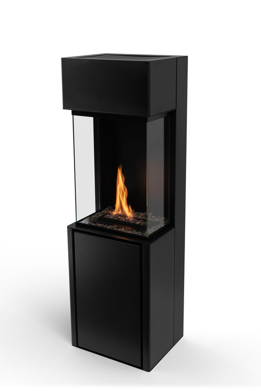 Elegante Arcticon BEV Bioethanol Haard van Planika met panoramisch vuur en driezijdig gehard glas