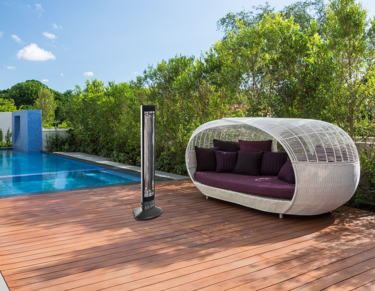 Infrarood Terrasverwarmer voor Buiten – Vrijstaande Gaea Heater | Infralia – buitenleven
