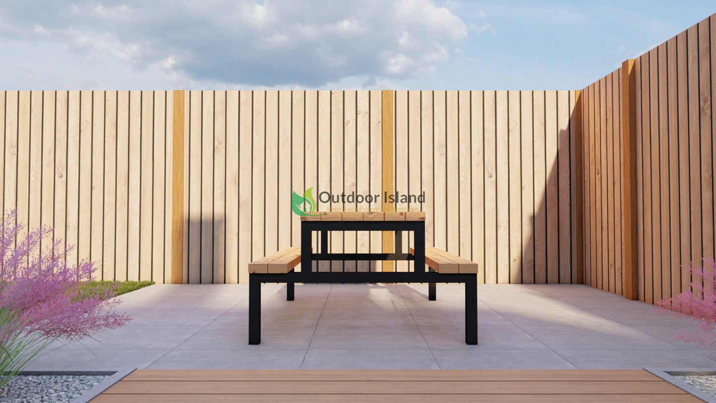 Kinderpicknicktafel van Douglas hout – Model H | Outdoor Island - Chique Buiten Leven - Outdoor Island - Kinderpicknicktafel