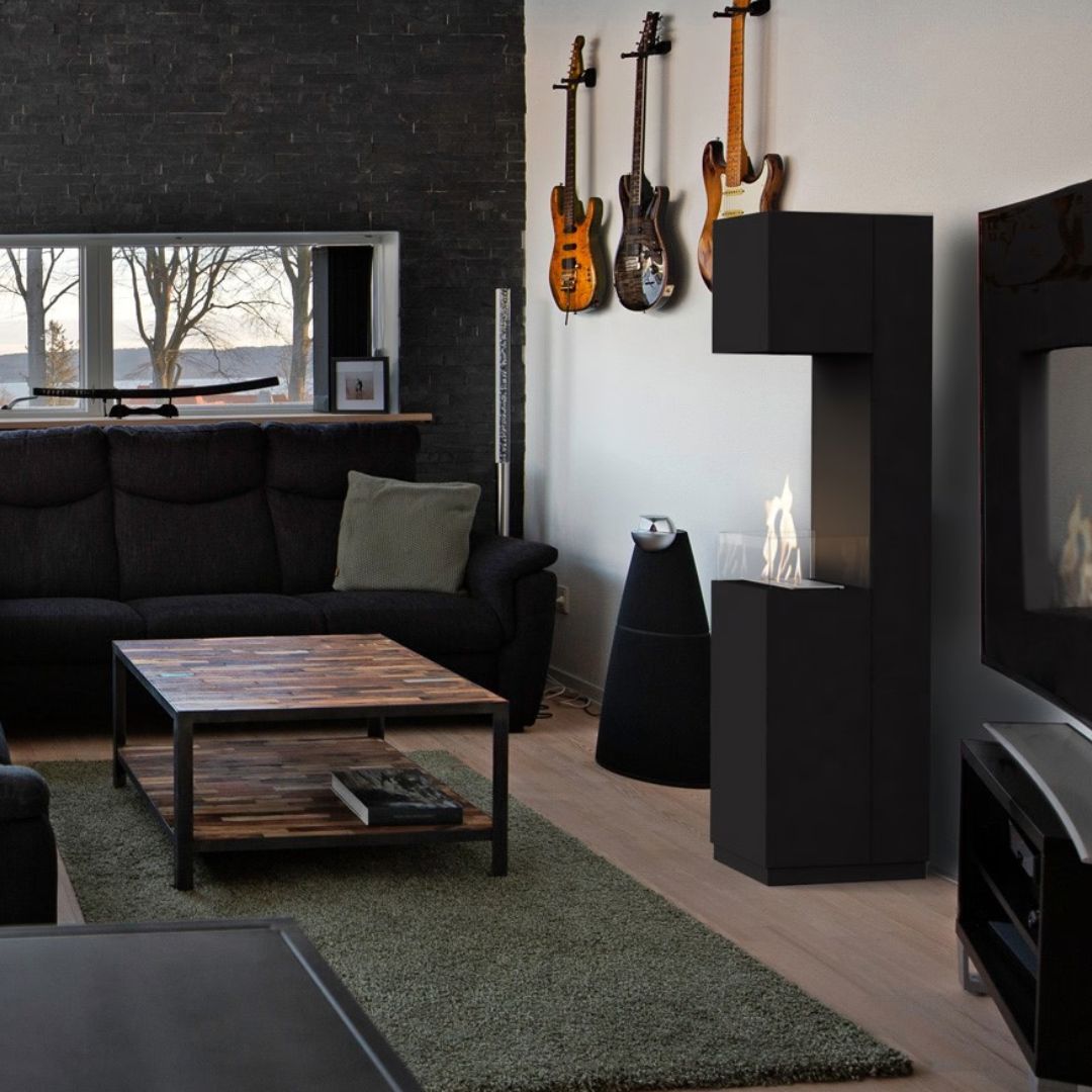 Vrijstaande Bio - ethanolhaard SIERRA in Wit met Glas – Moderne Sfeerhaard | Kratki - Chique Buiten Leven - Kratki Bioethanol haard voor binnen