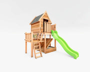 Speelhuisje met Glijbaan van Douglashout | Landelijk Speeltoestel | Outdoor Island