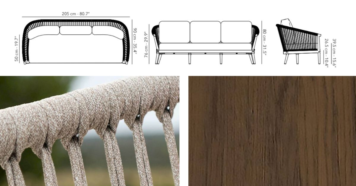 Tuinbank 3-zits van teakhout - Legna | Jardinico