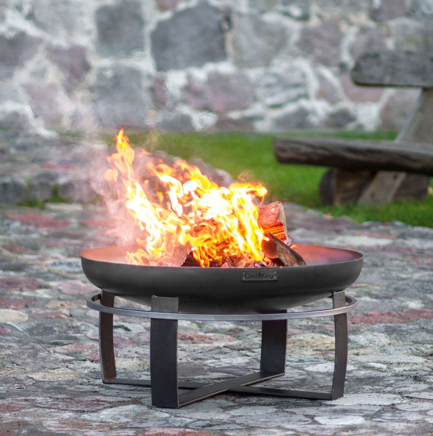 Vuurschaal Viking 80 cm met driepoot grill 180 cm en grillrooster 70 cm | CookKing - CookKing Tripod Grill + Fire Bowl “VIKING”