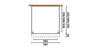 Aanbouwveranda van Douglashout | YARD Outdoor | Oblique Schuin Dak YARD Outdoor