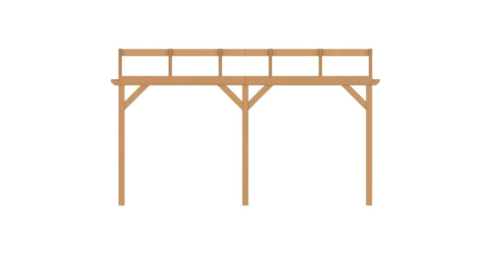 Aanbouwveranda van Douglashout met 3 Staanders | YARD Outdoor | Oblique Schuin Dak YARD Outdoor