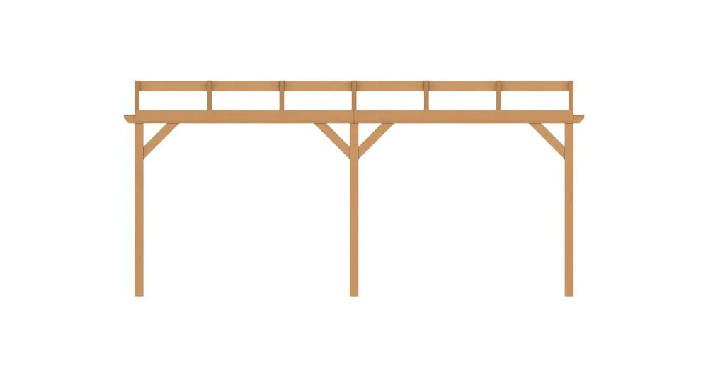 Aanbouwveranda van Douglashout met 3 Staanders | YARD Outdoor | Oblique Schuin Dak YARD Outdoor