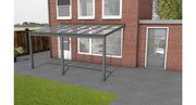 Aluminium Veranda met Glasdak en 3 staanders - 560 x 350 cm - Chique Buiten Leven - YARD Outdoor Aluminium veranda