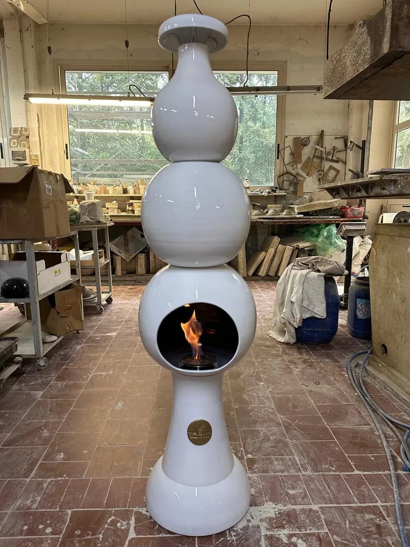 BALL Bio - ethanol Sfeerhaard – Luxe Vrijstaande Haard van Keramiek - Chique Buiten Leven - TRONA - Bioethanol designhaard