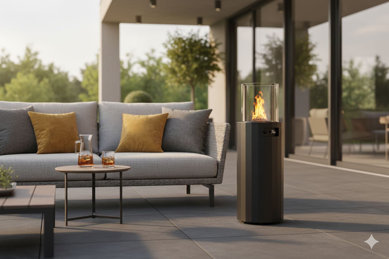 Terrasverwarmer op Gas | Planika Bino Terrashaard (Terras Heater) - Chique Buiten Leven - Planika - Buiten gashaard