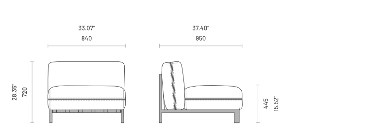 Loungestoel Voor Buiten | Bondi | Eenpersoon | Zonder Armleuningen | Domkapa Domkapa