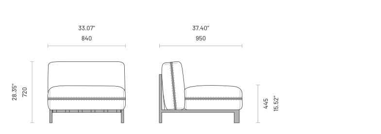 Loungestoel Voor Buiten | Bondi | Eenpersoon | Zonder Armleuningen | Domkapa Domkapa