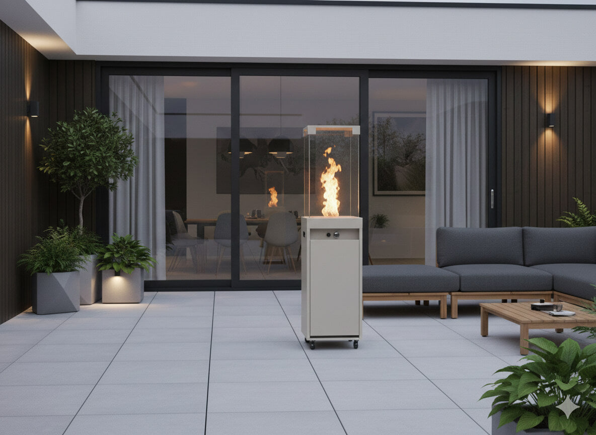 Buiten Gashaard | Faro Tuinhaard Zijdegrijs | Planika