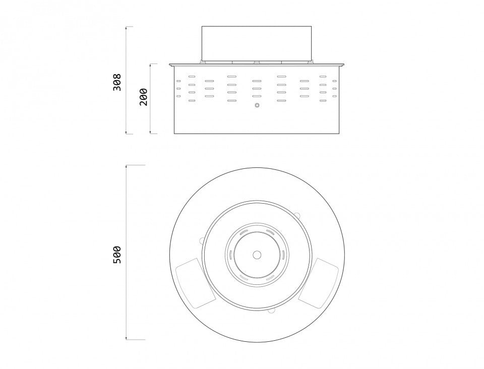 Crea7ionEVOPlus Fire Round Automatische Bio - ethanol Haard | GlammFire - Chique Buiten Leven - GlammFire - Bioethanol designhaard