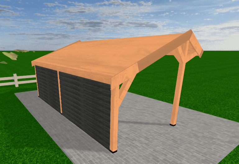 Douglas houten kapschuur Sublime Yard Outdoor 700x300 - Chique Buiten Leven - YARD Outdoor - vrijstaande Douglas overkapping