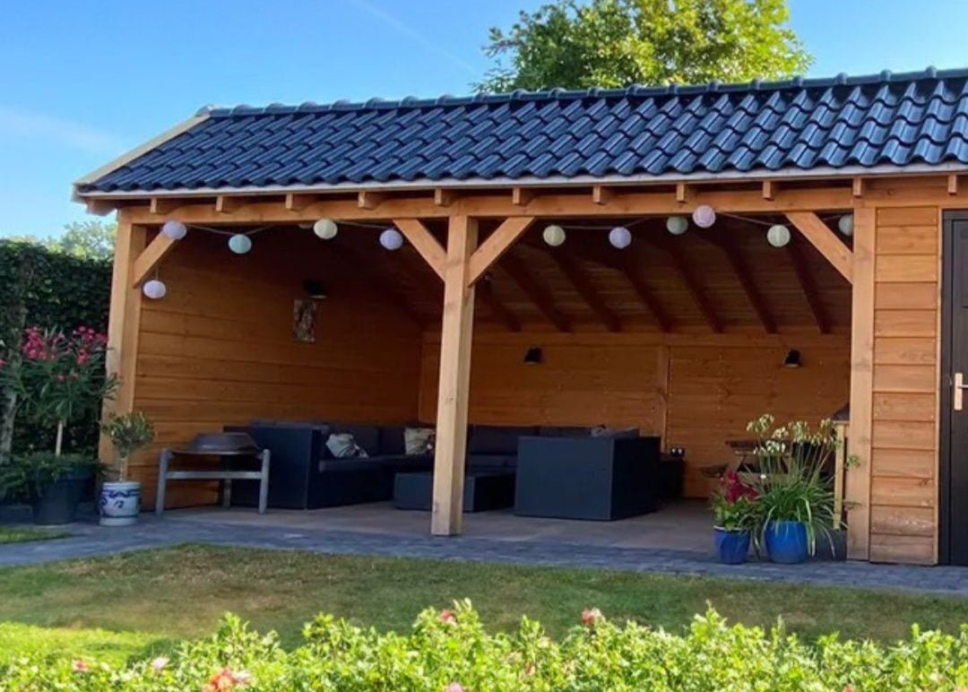 Douglas Houten Overkapping Op Maat | Luxe Bouwpakket voor Tuin - Chique Buiten Leven - CHIQUE BUITEN LEVEN - Douglas overkapping – Vraag een offerte aan