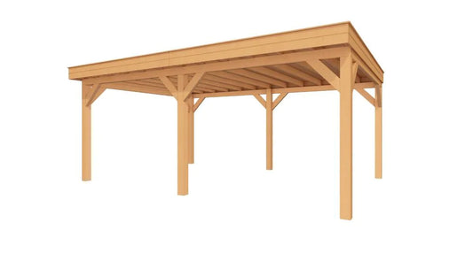 Douglas overkapping 600x400 zonder wanden – open model voor maximale lichtinval