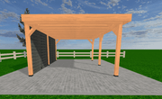 Douglas houten overkapping 600x400 cm – Sublime met zwarte achterwand