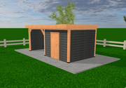 Douglas Houten Overkapping met Schuur | Sublime YARD Outdoor | 600 x 300