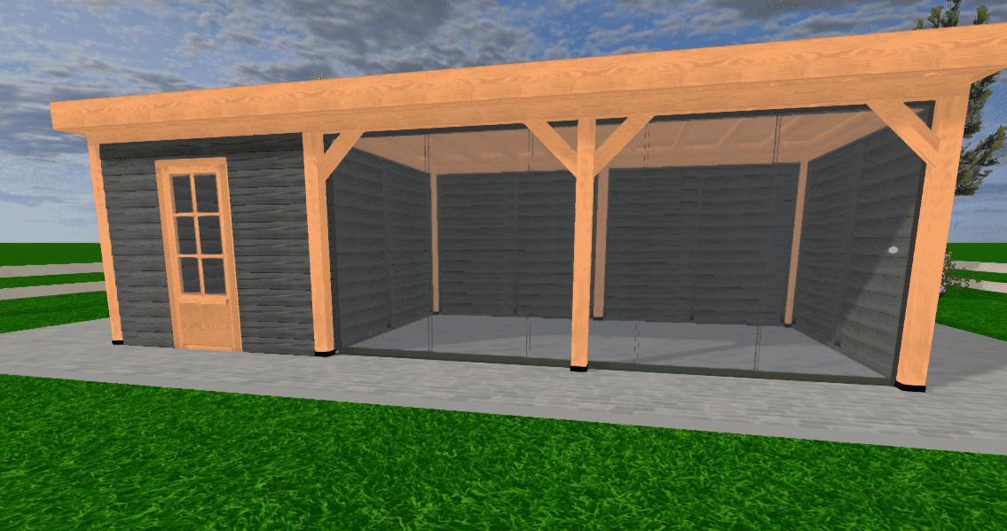 Douglas Overkapping Sublime YARD Outdoor 800x350 - Chique Buiten Leven - YARD Outdoor - vrijstaande Douglas overkapping