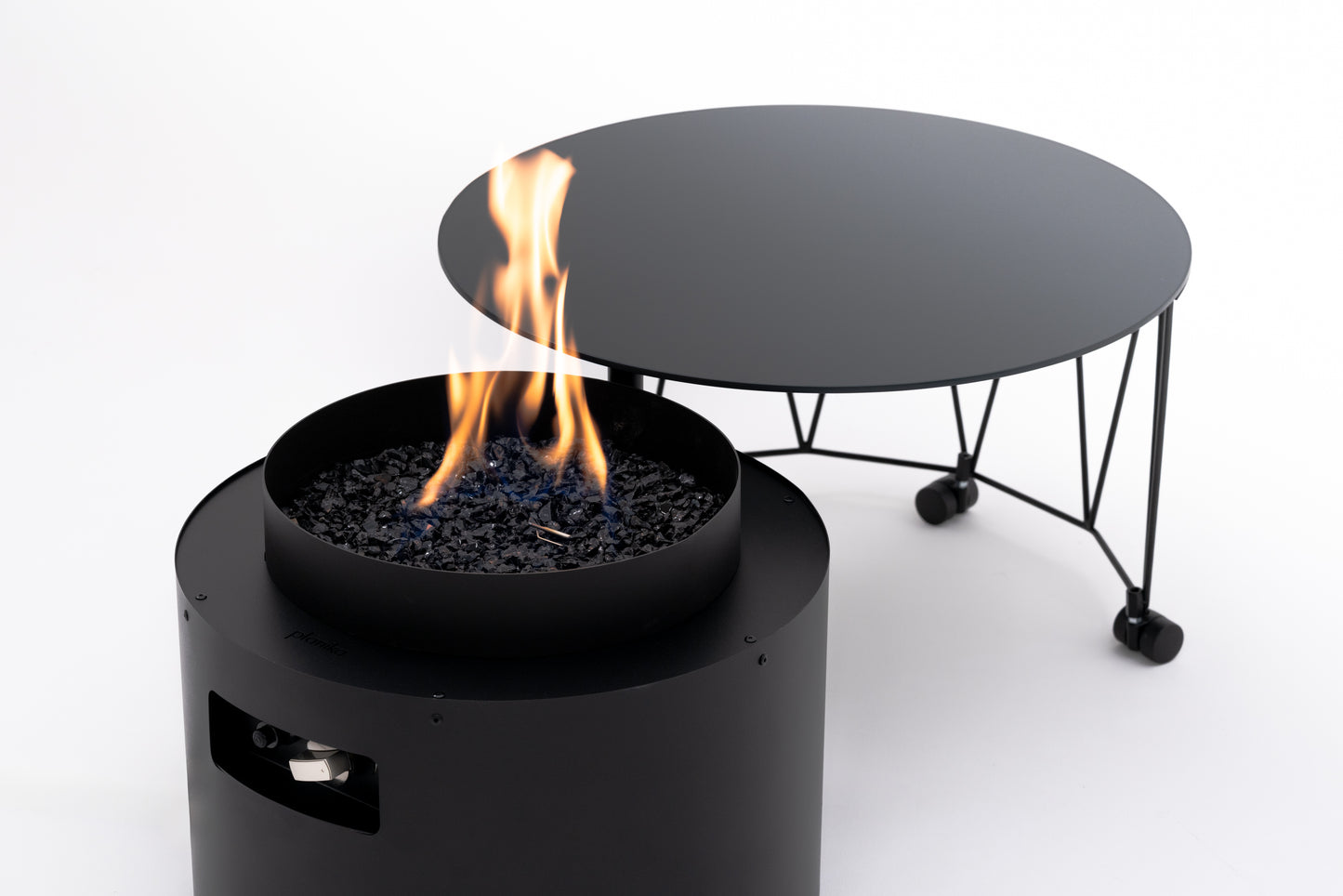 Buiten Vuurtafel op Gas | Planika Drum | Stijlvolle Buitenhaard met Glasplaat