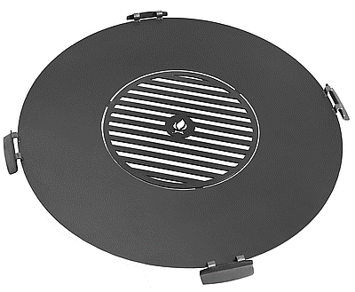 Grillplaat voor vuurschaal 102 cm met grillrooster 47 cm en 4 handgrepen | CookKing
