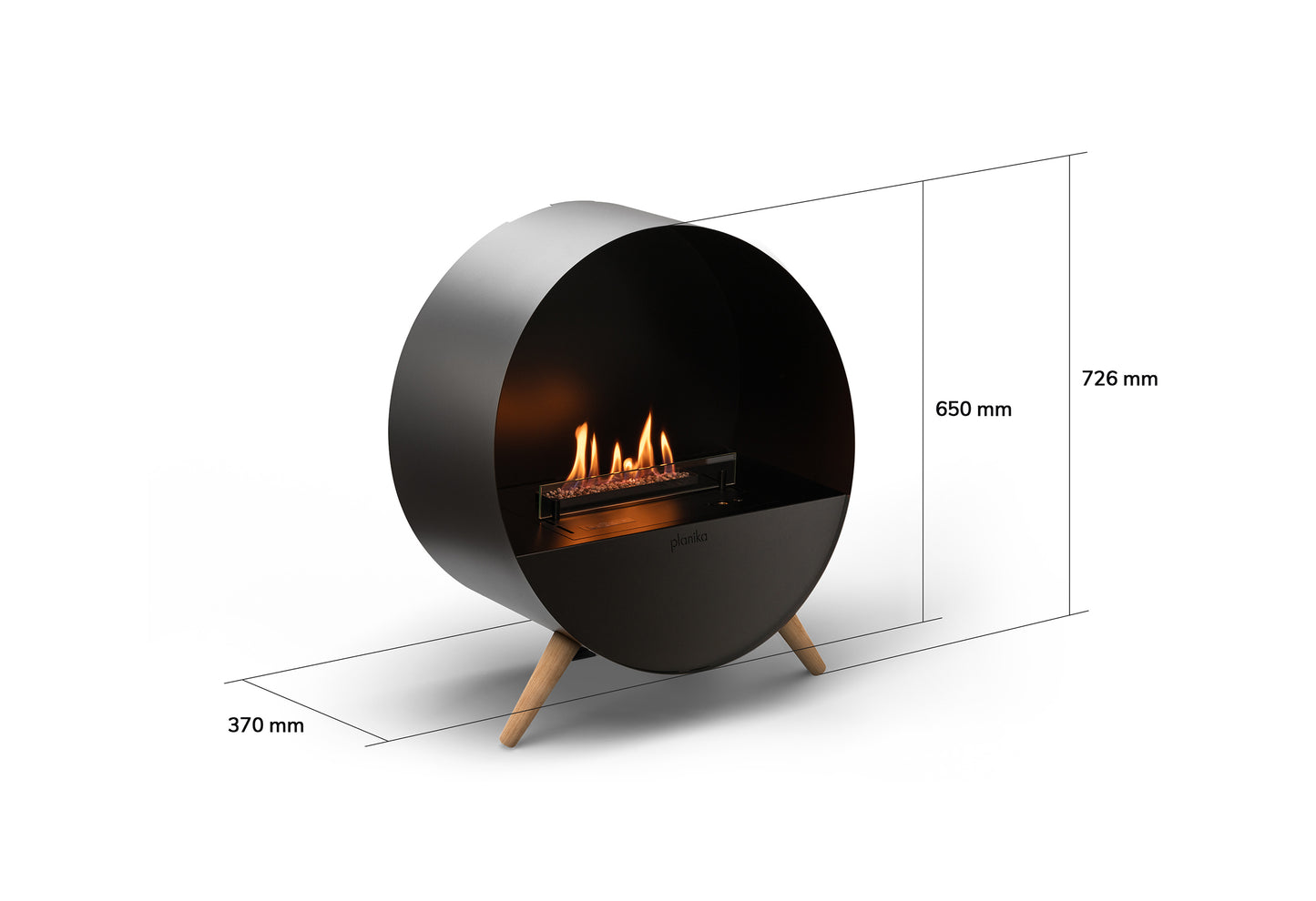 Automatische Vrijstaande Bioethanol Haard | Bubble Floor | Planika