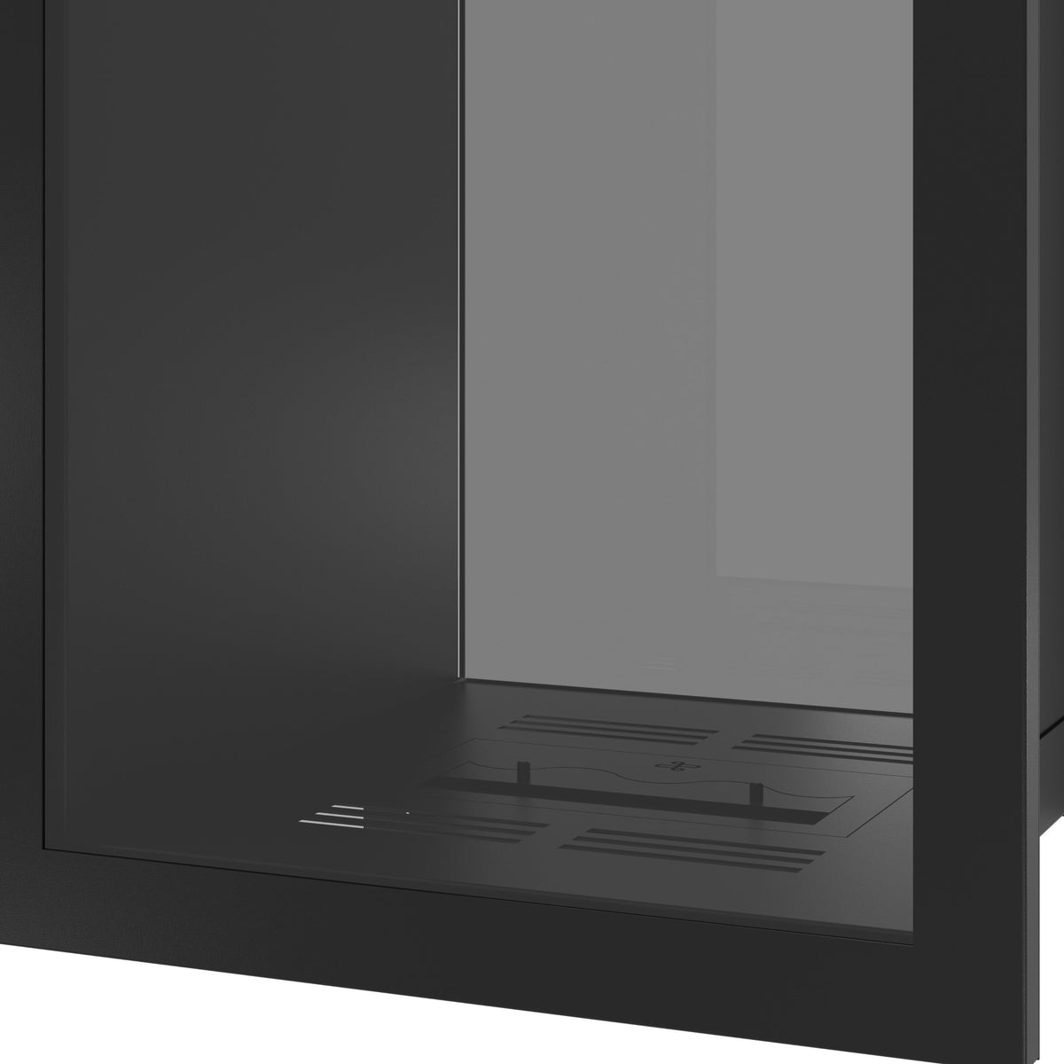 Wild Flame Fame verticale bio-ethanol doorkijkhaard met volle glas 60 x 180 cm – detailfoto