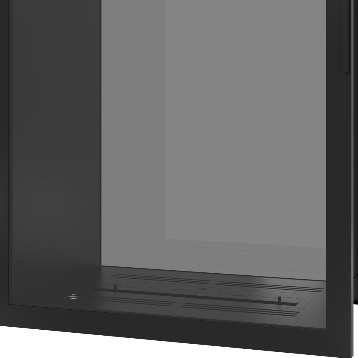 Wild Flame Fame verticale bio-ethanol doorkijkhaard met volle glas 90 x 200 cm – detailfoto