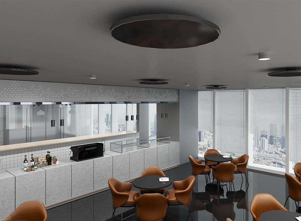 G-Cera-R infrarood plafondverwarmer rond model – 1200W met wifi en afstandsbediening