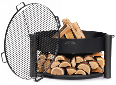 Vuurschaal MONTANA 80 cm met 80 cm grillrooster en 4 handgrepen | CookKing