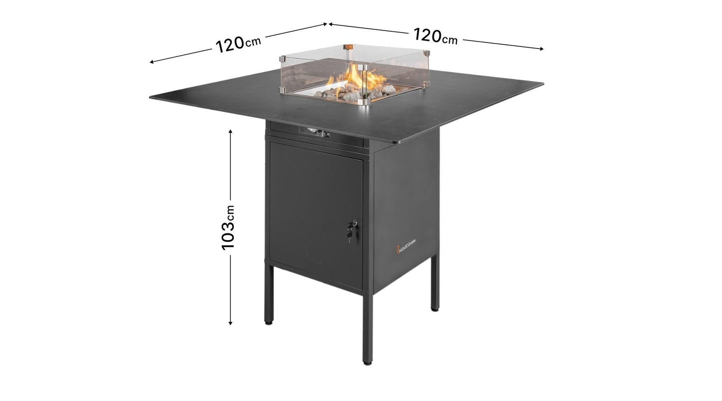 Vuurtafel voor Buiten – Gashaard Tafel - Slava Hoog - Chique Buiten Leven - Engasco - Vuurtafel