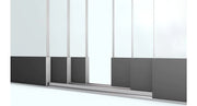 Glasschuifsysteem Comfort Plus R6 (3-spoor 90 cm) Breedte tot 532 cm Hoogte 200/230 cm - met middensluiting