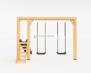 Schommel met Glijbaan | Outdoor Island | Douglashout Outdoor Island