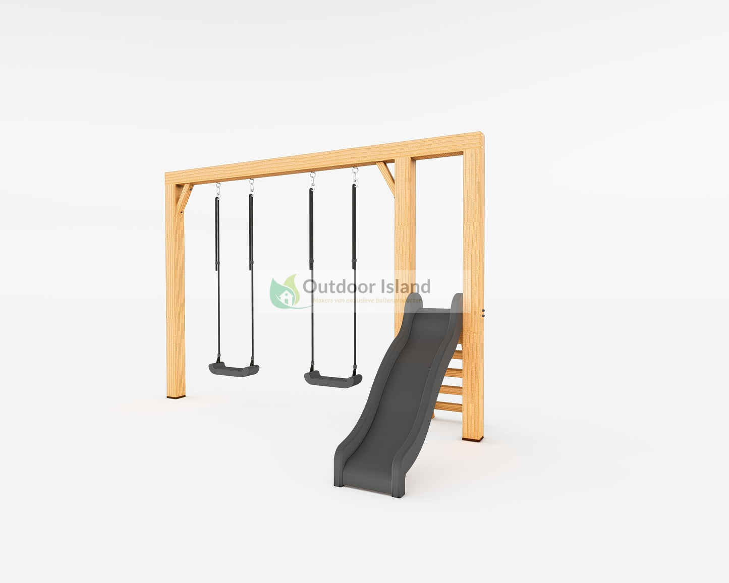Schommel met Glijbaan | Outdoor Island | Douglashout Outdoor Island