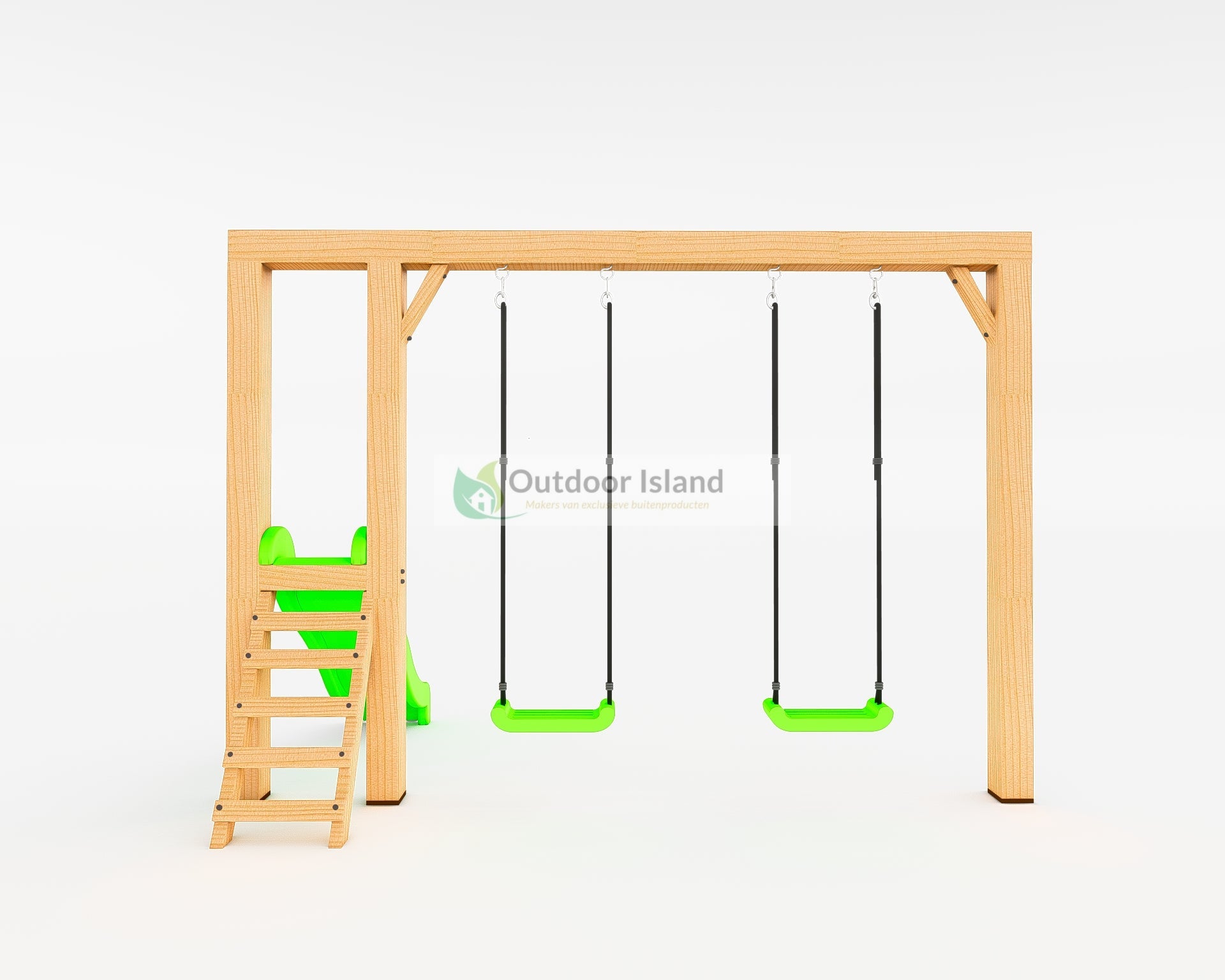 Schommel met Glijbaan | Outdoor Island | Douglashout Outdoor Island