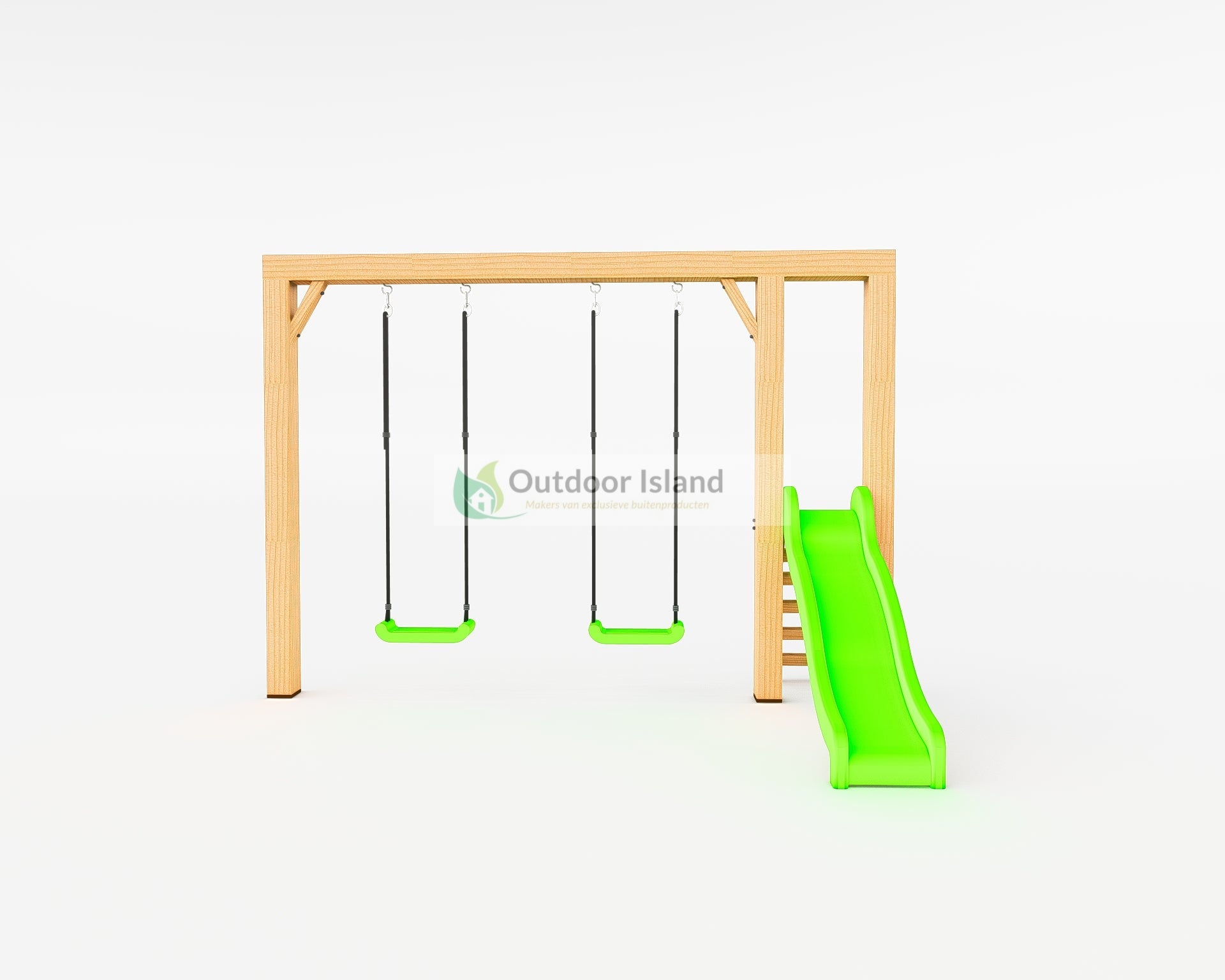 Schommel met Glijbaan | Outdoor Island | Douglashout Outdoor Island