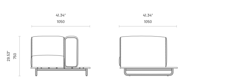 Hoekmodule voor Buiten | Copacabana | eenpersoon | Domkapa Domkapa