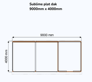Douglas overkapping 900x400 met onbehandelde wanden en glazen schuifwanden | YARD Outdoor