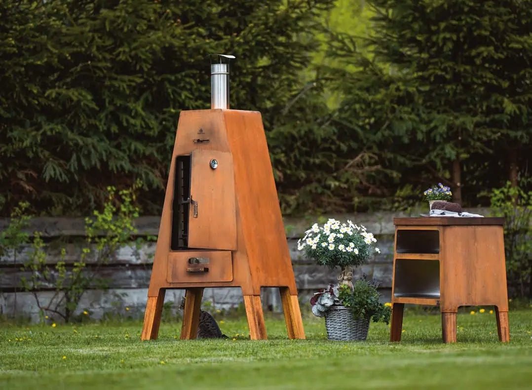MASURIA Smoker – Luxe Rookoven voor Buiten met Thermometer en Luchtregeling - Chique Buiten Leven - Masuria - Rookoven voor buiten