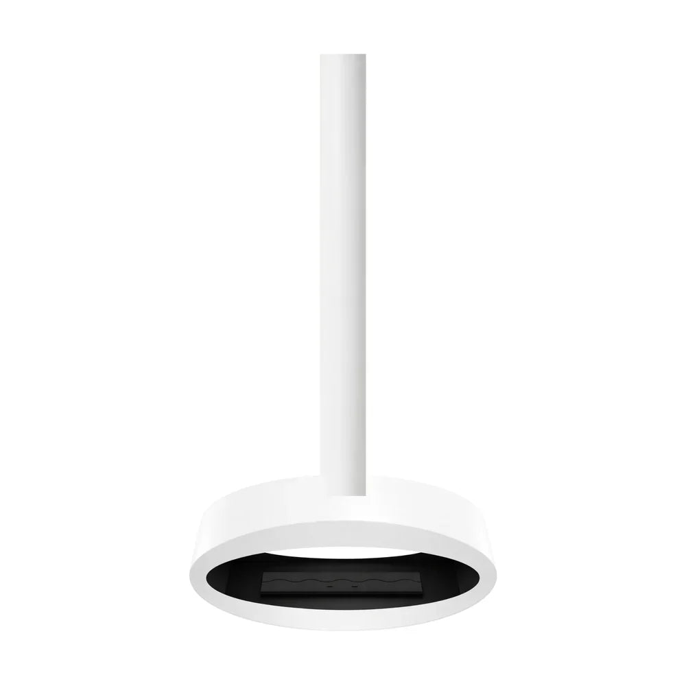 Ova Tube White See-Through Ceiling Fireplace 100 cm