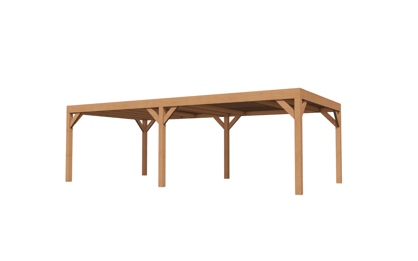 Overkapping van Douglashout YARD Outdoor Cubique 600x300 cm Bouwpakket - Chique Buiten Leven - YARD Outdoor - vrijstaande Douglas overkapping