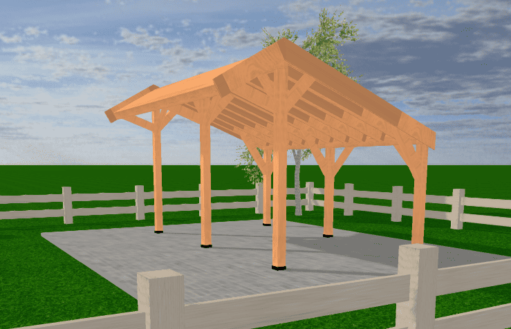 Douglas houten kapschuur Sublime YARD Outdoor 500x300cm - Chique Buiten Leven - YARD Outdoor - vrijstaande Douglas overkapping