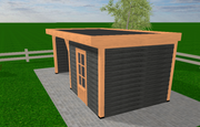 Douglas Houten Overkapping met Schuur | Sublime YARD Outdoor | 600 x 300
