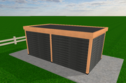 Douglas Houten Overkapping met Schuur | Sublime YARD Outdoor | 600 x 300