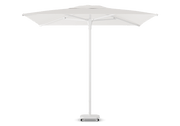 Parasol Jardinico JCP.102 in A01 White frame, C003 Pearl doek en S01 White basis, verkrijgbaar bij Chique Buiten Leven.